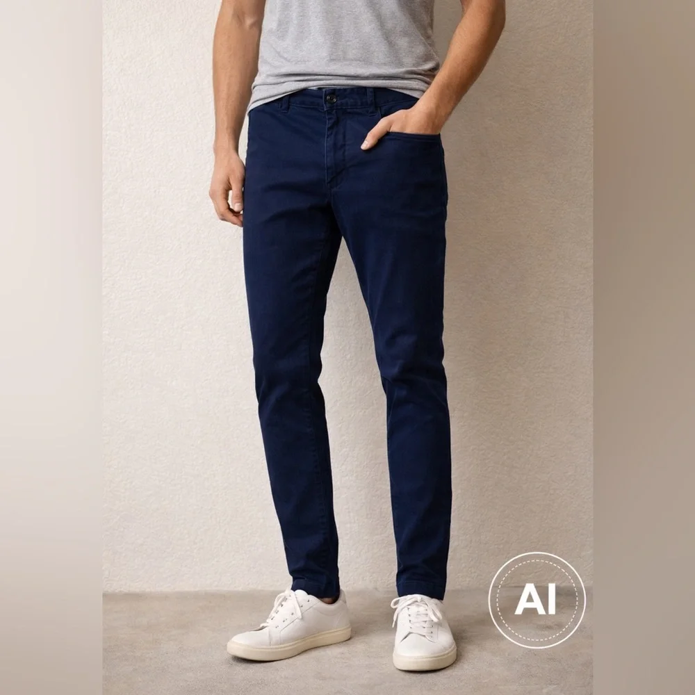 J. Crew Men's Deep Blue 250 Slim Pants (31/32)